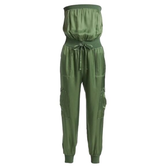 Cinq a Sept Jumpsuit in Olive Green I Size XL - Picture 1 of 8